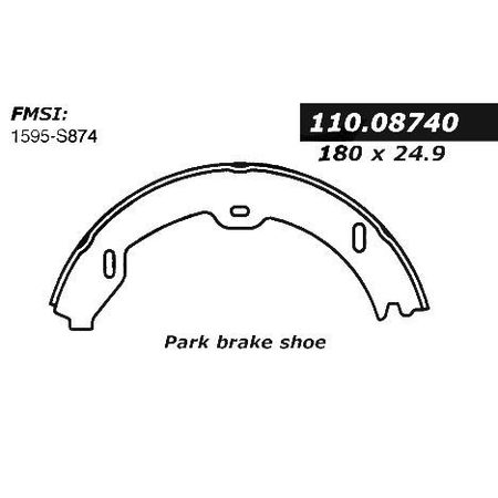 CENTRIC PARTS Centric Brake Shoes, 111.08740 111.08740